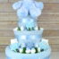 Three Tier Blue Rose Nappy Cake