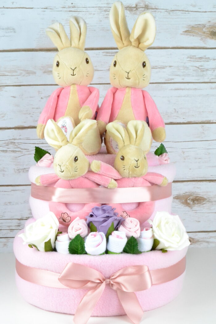 Flopsy Bunny Twin Nappy Cake