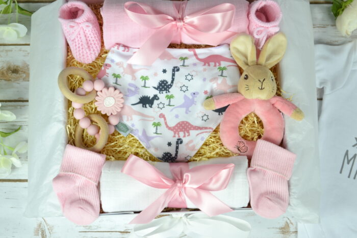 Luxury Pink 'Little Miracle' Baby Gift Box