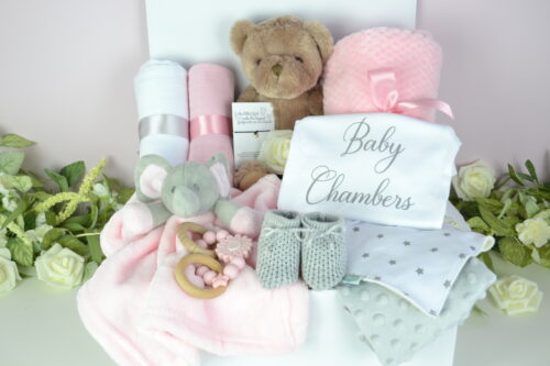 Personalised Traditional Bear Baby Gift Box