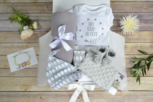 Grey - Luxury Comfort Blanket Baby Gift Box