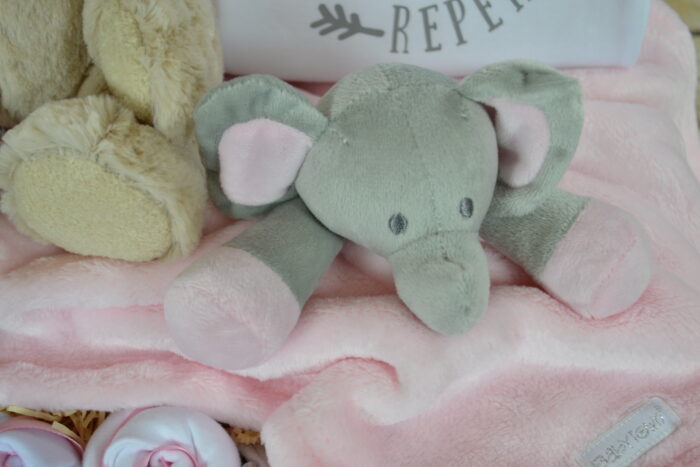 Pink Traditional Bear Baby Gift Box